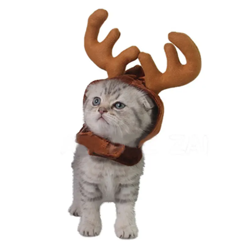 

Lovely Hats Soft Pet Cat Hat Breathable Antler Costume Good Quality Hats Pet Headdress Multicolor Headwear Beautiful Pet Hat