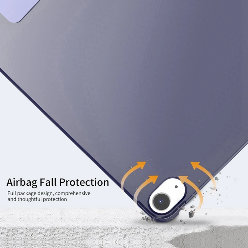2pcs tablet case for ipad air4 10 9 inch silicone anti drop tablet protection case with pen slotdark blue black free global shipping