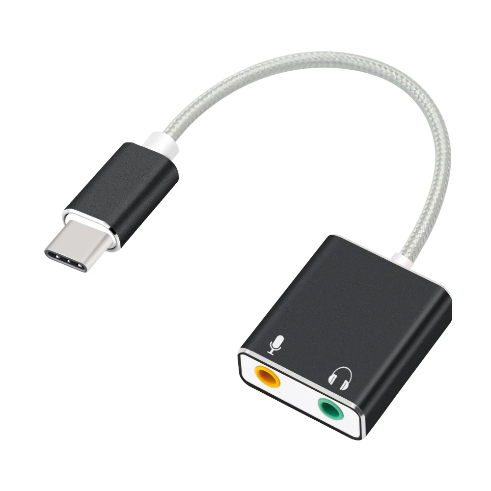 Внешняя звуковая карта Usb Type-C 7 1 для Macbook Pro Air USB C 3 5 мм аудиоразъем адаптер