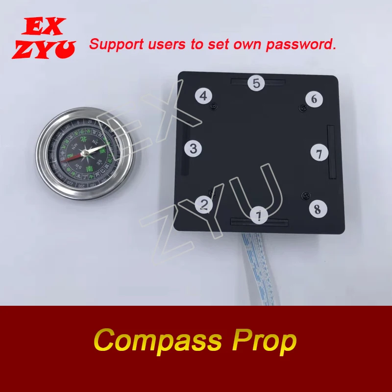 Фото Реквизит Magic Compass Реальная игра Escape Room Get Hidden Directions Clues by Compass to Run Out Chamber Room EX ZYU №5