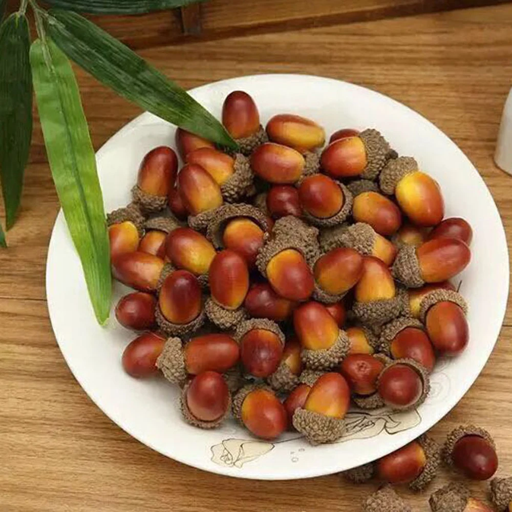 

10Pcs Artificial Acorns Fake Fruits Simulation Berries Flowers Foam Acorn Tree Decor Wedding Home Decoration Party Supplies
