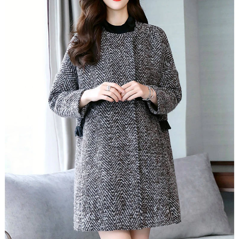 

Women Winter Long Leopard Cloak Coats Loose Parka