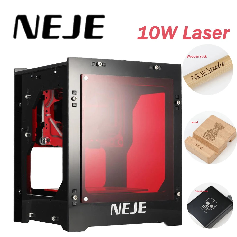 

NEJE KZ 10W Mini Dektop CNC Laser Engraver Professional Automatic Printer Handicraft Wood Burning Tools Wireless APP Control