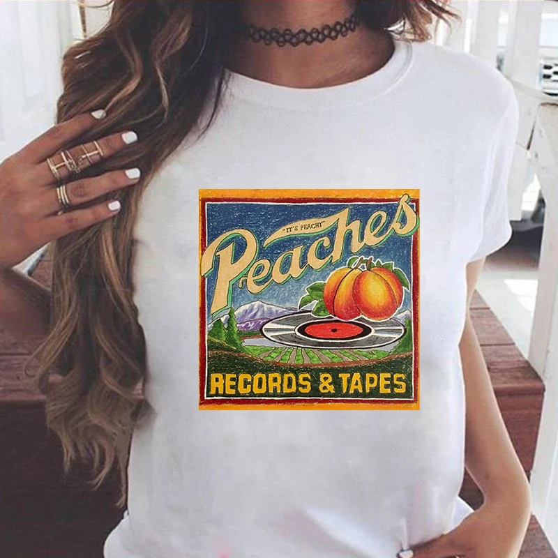 

Рубашка женская оверсайз с рисунком персика, лето 2021