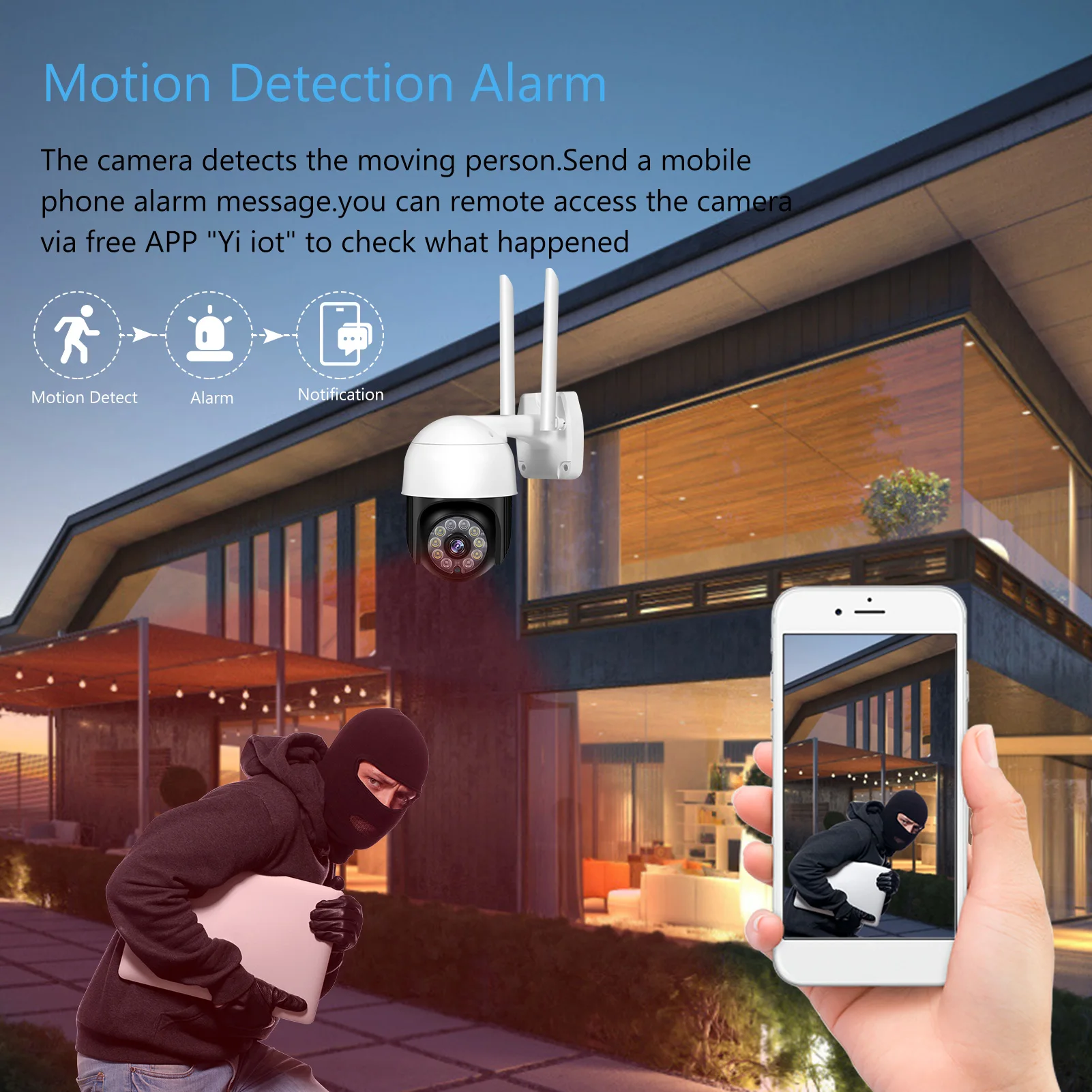 Уличная PTZ-камера видеонаблюдения 2 Мп 1080P Wi-Fi | Безопасность и защита