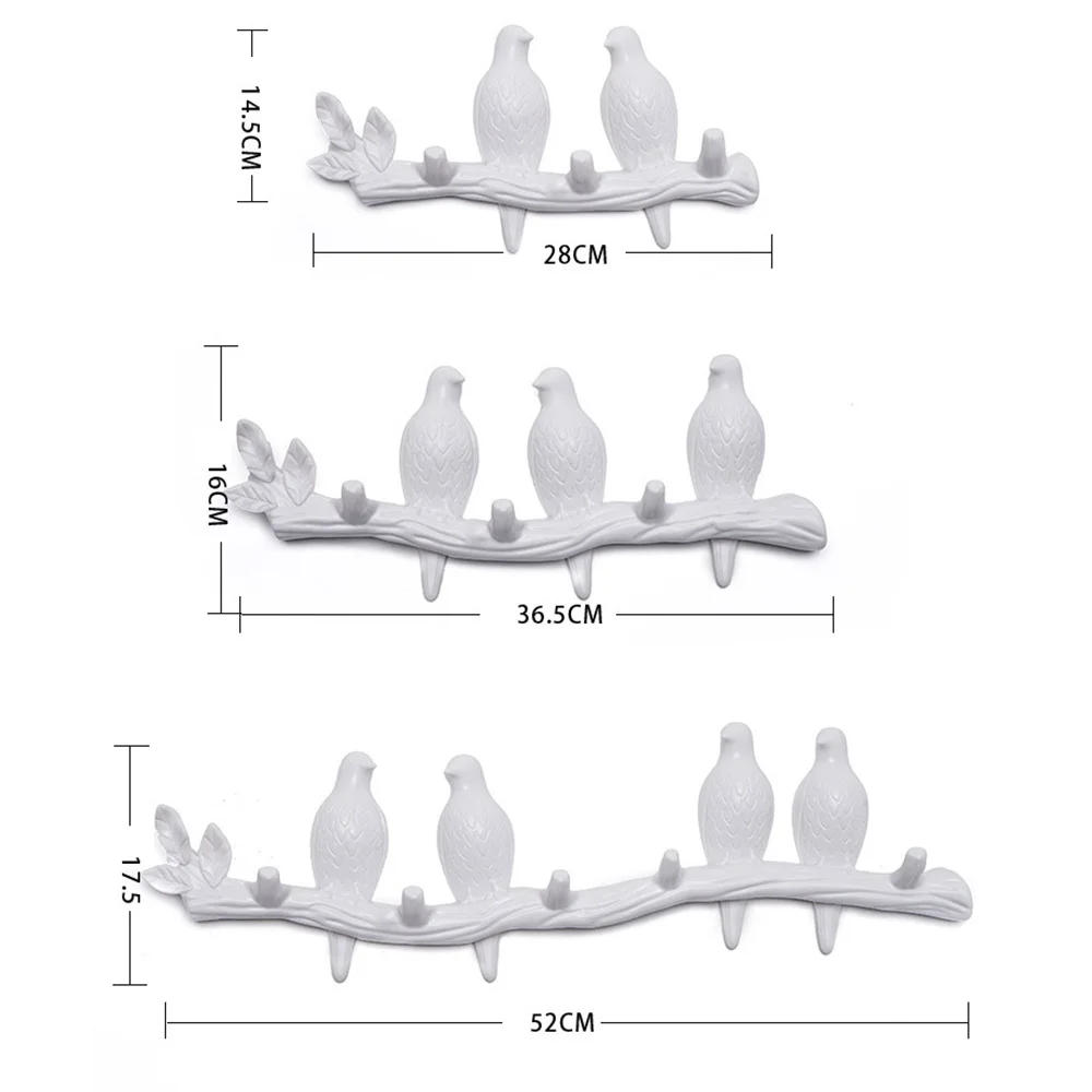 

1PCS Wall Decorations Home Accessories Living Room Hanger Resin Bird Key Bedroom Kitchen Coat Hat Clothes Towel Hooks