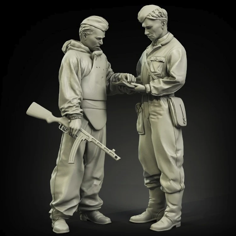 

1/35 Soviet officers briefing set, Resin Model Soldier, GK, World War II military theme, Unassembled and unpainted kit