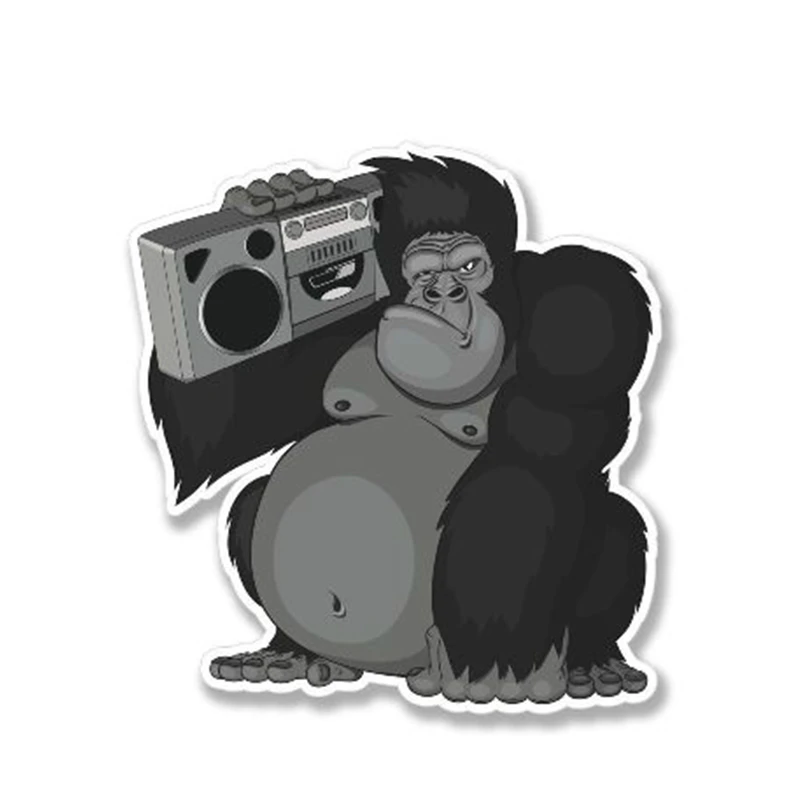 13 см x музыкальная Автомобильная наклейка Gorilla автомобили мотоциклы окна бампер