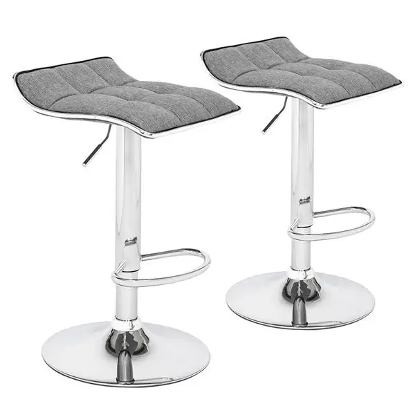 

Corrosion-resistant and High-density and Easy To Clean Curved Cotton and Linen Fabric Dark Gray Footstool Two Soft Packaging