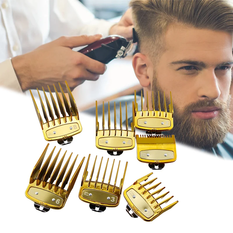 

Professional 8 Pcs Hair Clipper Limit Comb Guide Attachment Size Barber Combs Hairdresser Replacement Hair Clipper Limit Comb