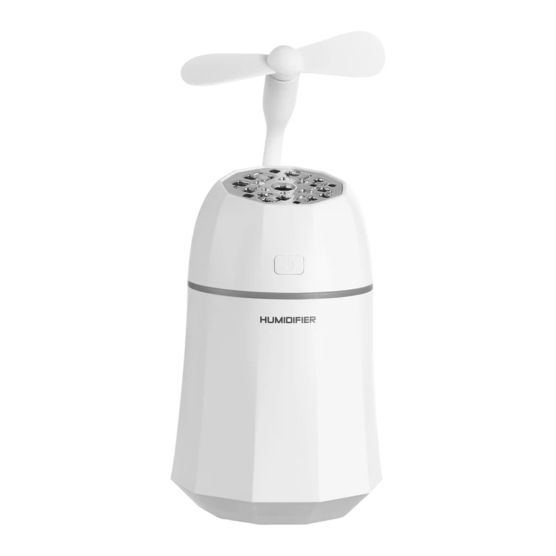 I10 Three in One Humidifier Home Atmosphere Light USB Mini Large Capacity Mute Air + LED Small Fan T | Бытовая техника