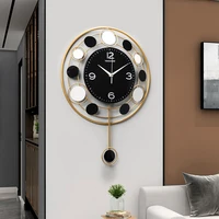 modern minimalist wall watch round mute wall clock creative home decoration living room bedroom personality art quartz clock