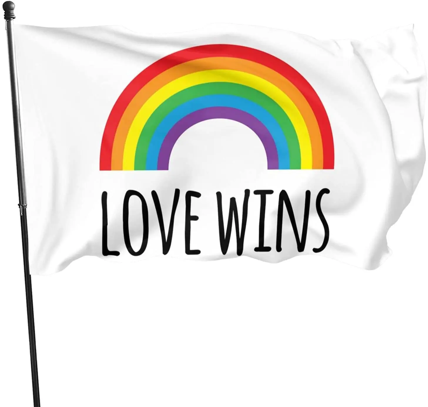 

Радужный Love ЛГБТ флаг Wins открытый флаг латунные прокладки менее подвержены ржавчине, а 100% полиэстер более прочный