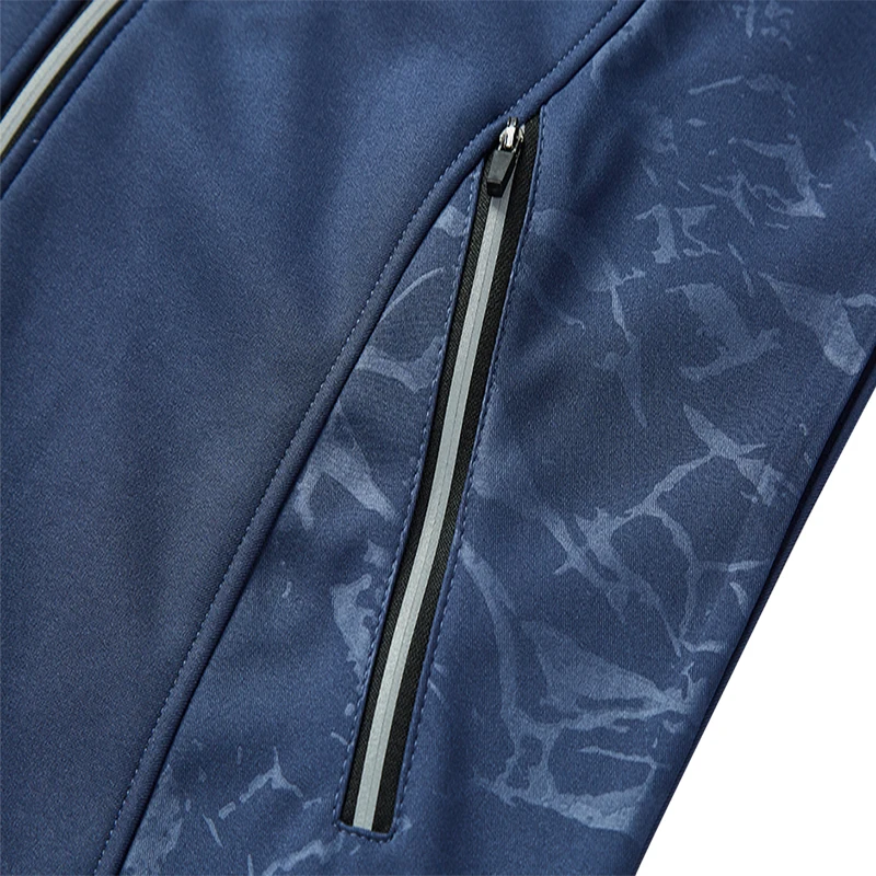 Куртка мужская Спортивная ветрозащитная на молнии с карманами и длинным