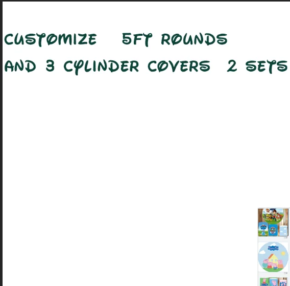 

Customize 150cm round covers and 3cylinder covers 2sets
