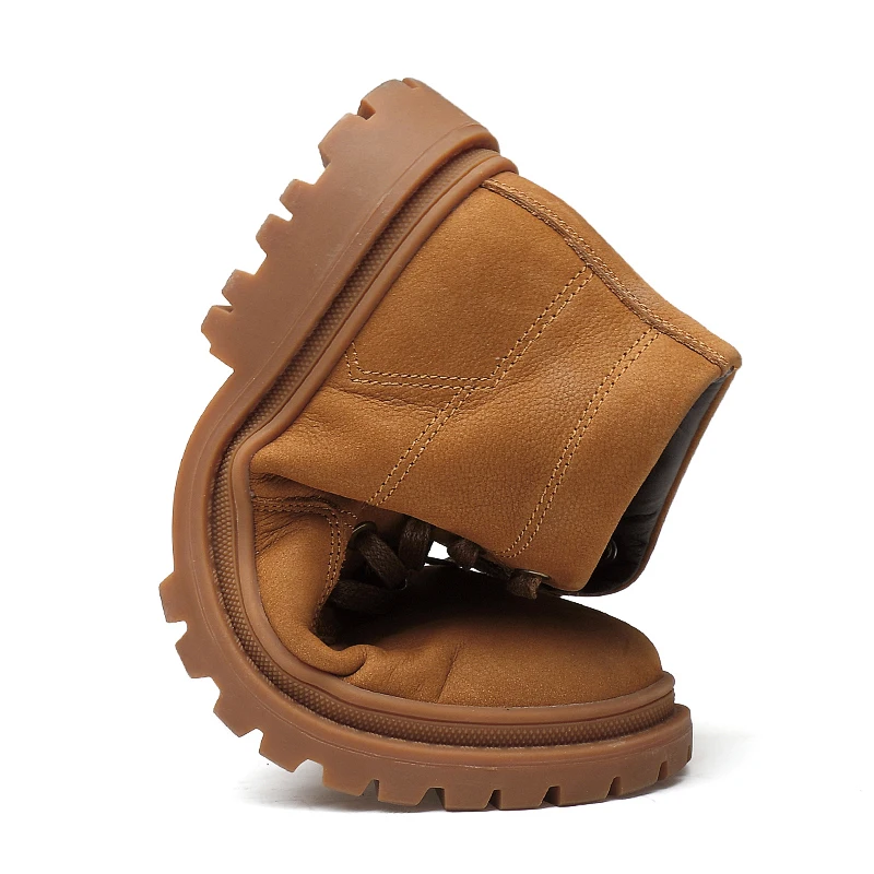 

Man Boots 2020 Autumn Men's Leather Shoes Genuine leather Brown Male Winter Boot Fur Warm Work Footwear Big Size