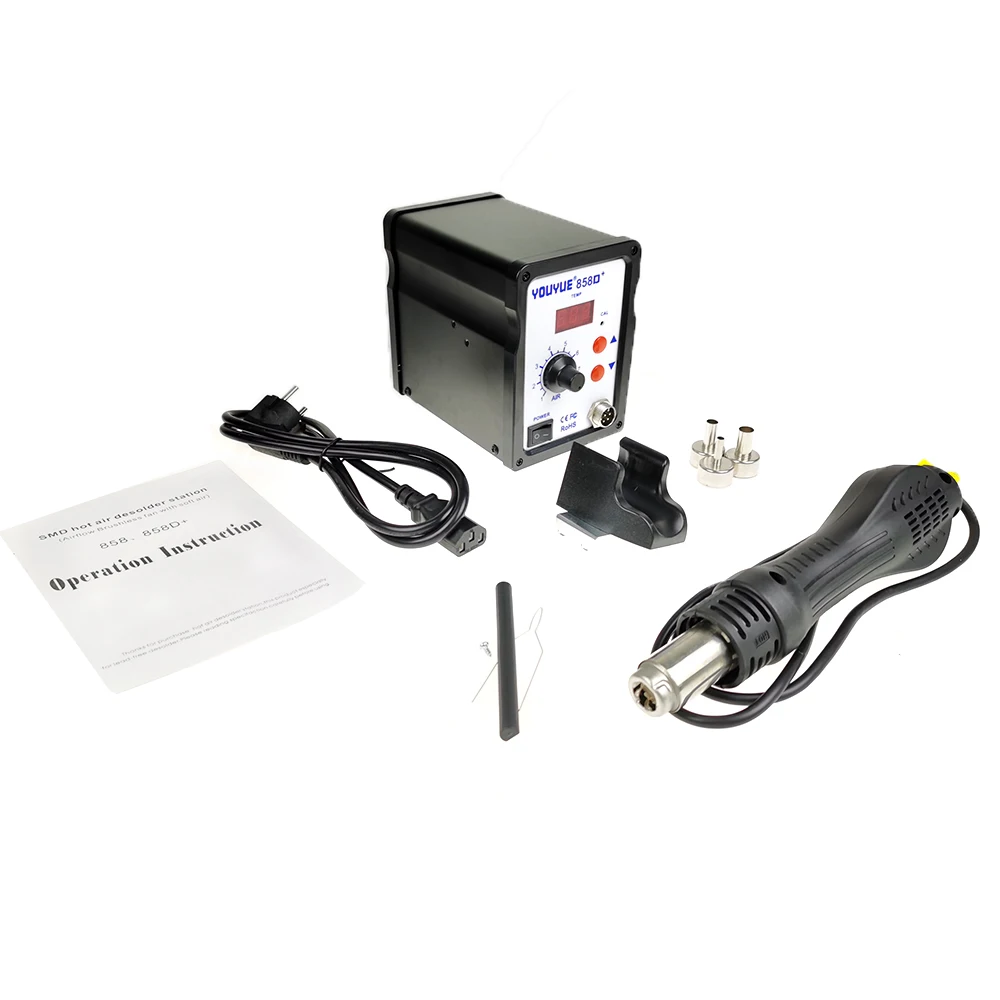 YOUYUE 858D+ Digital Display Hot Air Gun For Mobile Phone Computer Welding Soldering Station Electric Soldering Iron UYUE 858D+