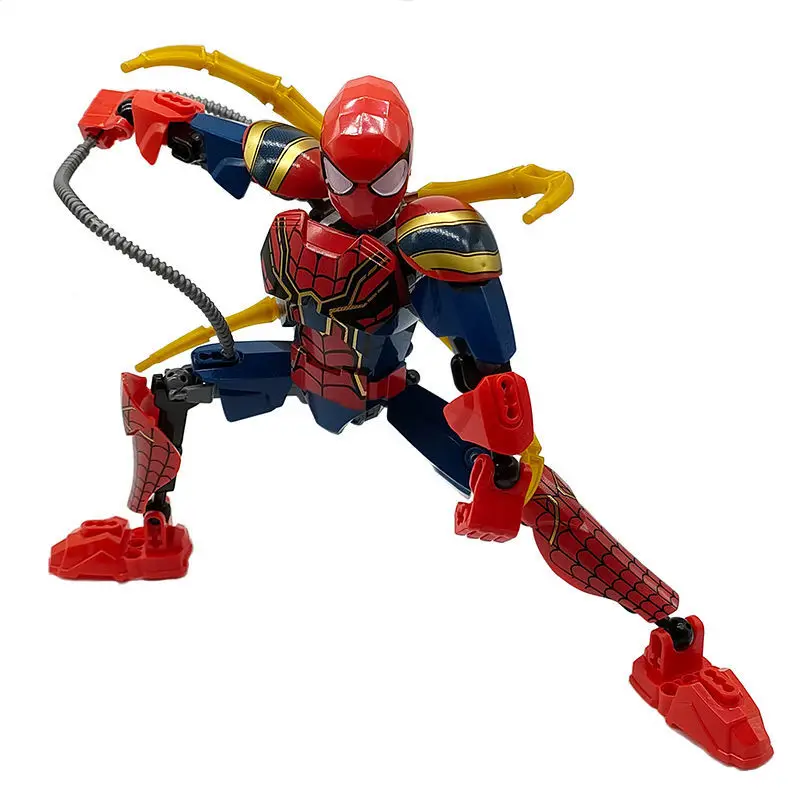 

Small Particle Building Blocks Toy Assembling Boy Mech Puzzle Puzzle Inserting Super Marvel League Superhero Spider-Man 3