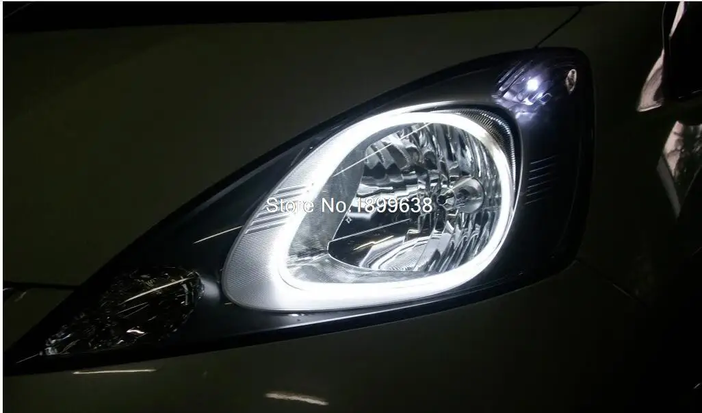 Для honda fit jazz 2009 2010 2011 2012 2013 светодиодный периметр кольца Фар halo многоцветный RGB ангел демон глаза