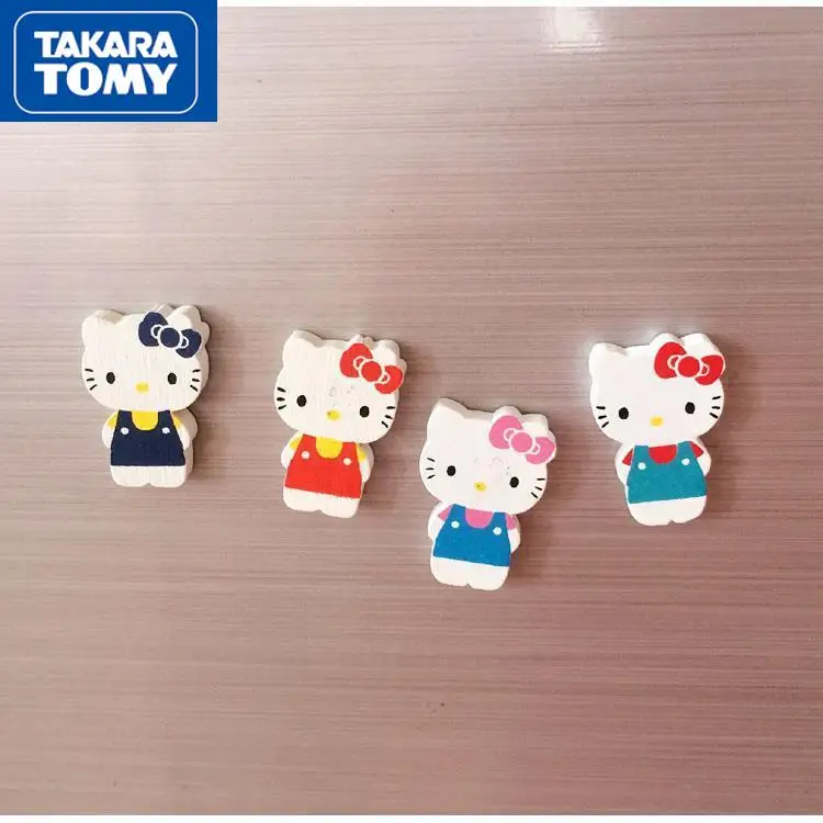 

TAKARA TOMY Fashion Cartoon Hello Kitty Three-dimensional Simple Personality Cute Full Body Fridge Magnet Decorative Sticker