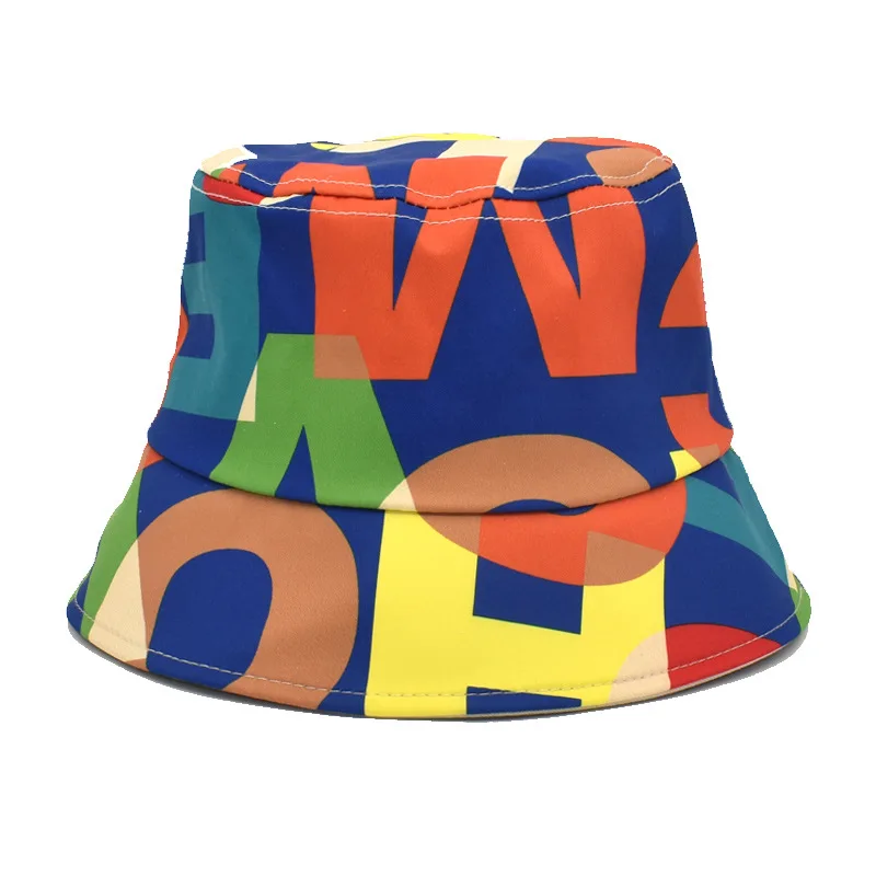 

Ins women's new letter digital printing fisherman's hat British retro basin hat European and American sunscreen hat