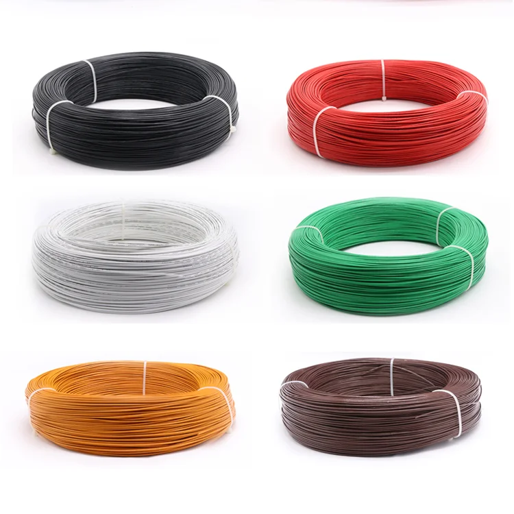 

UL1332 PTFE Wire 26AWG OD 1.1mm PTFE Plastic Insulated Tinned Copper Electronic Cable High Temperature DIY Line 300V Colorful