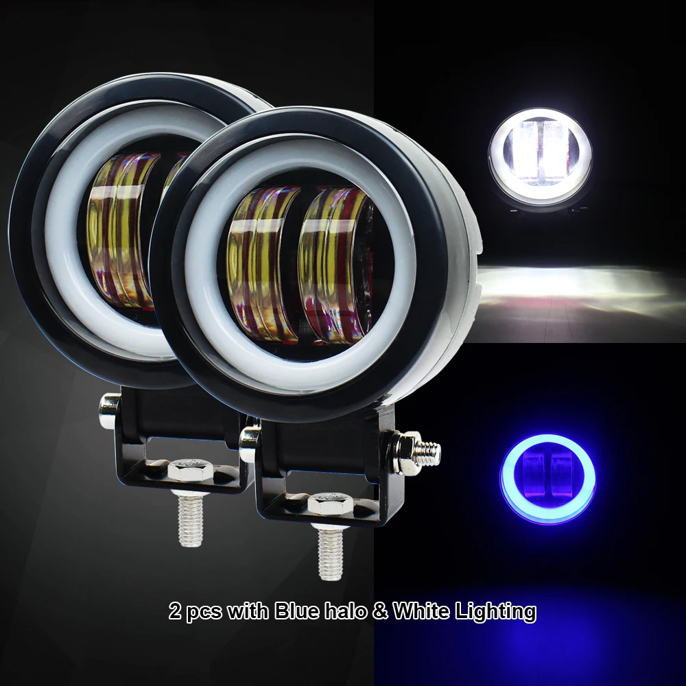 2 шт. 3 дюйма 20 Вт Водонепроницаемый круглый светодиодный светильник ангельские