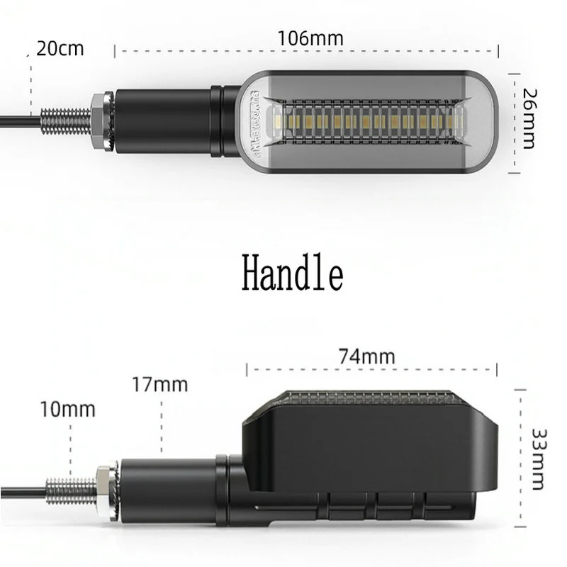 

2 in 1 Universal Motorcycle Turn Signals Lights Signals DRL Flowing Water Flasher Blinker Tail Lamp 12 LED tail light