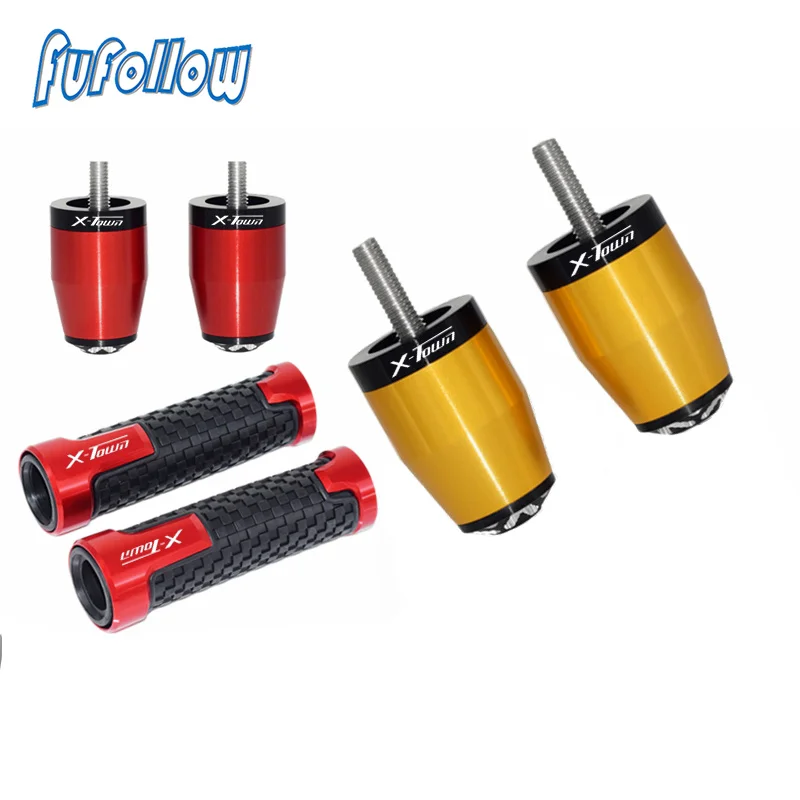 

Для KYMCO X-TOWN xtown 125i 300i X TOWN сбалансированные ручки для мотоцикла ручки концы руля вилки Антивибрационная ручка слайдер