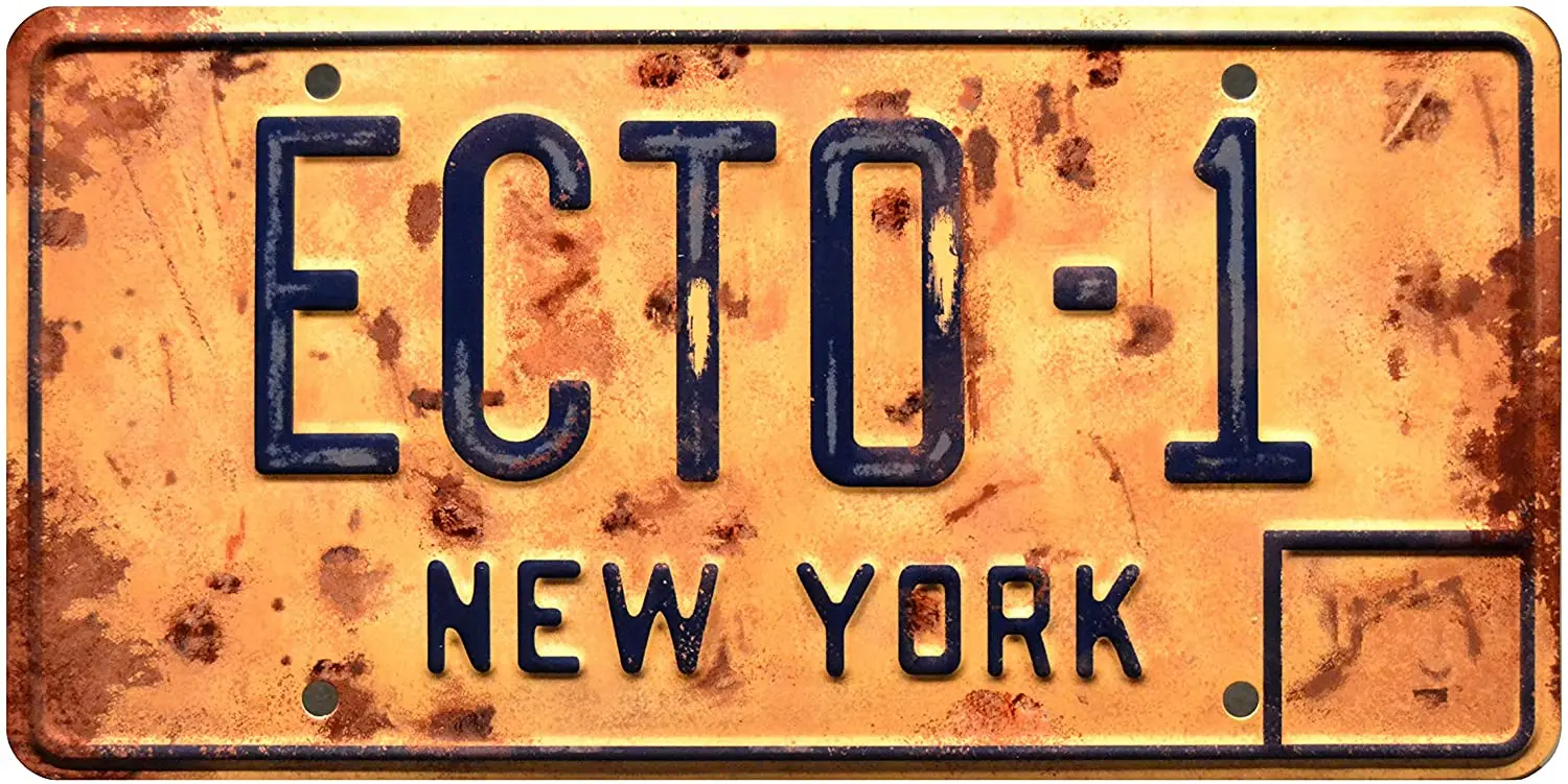 

Celebrity Machines Ghostbusters: Afterlife | ECTO-1 | Metal Stamped License Plate