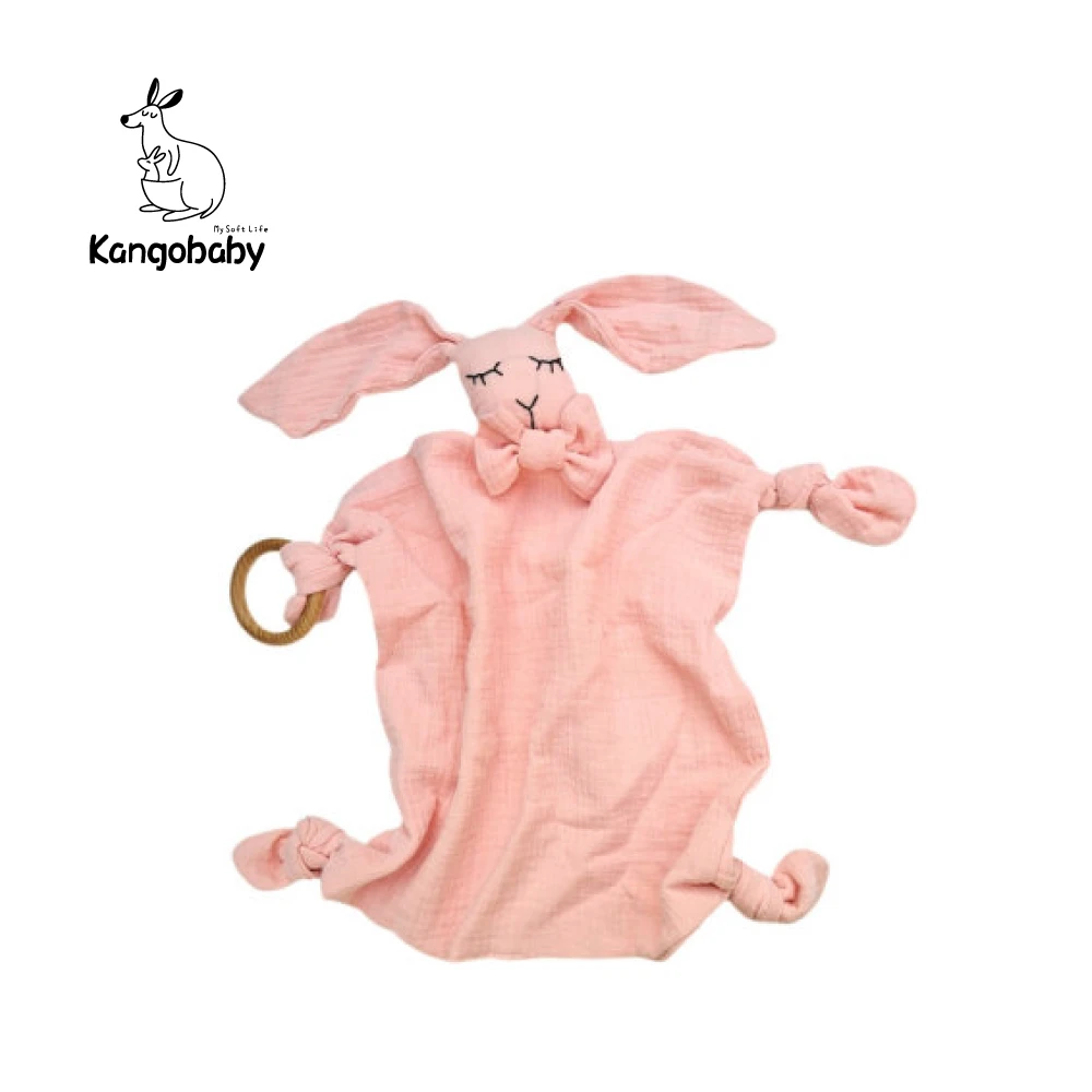 

Kangobaby #My Soft Life# Cute And Funny Baby Comforter Solid Muslin Bib