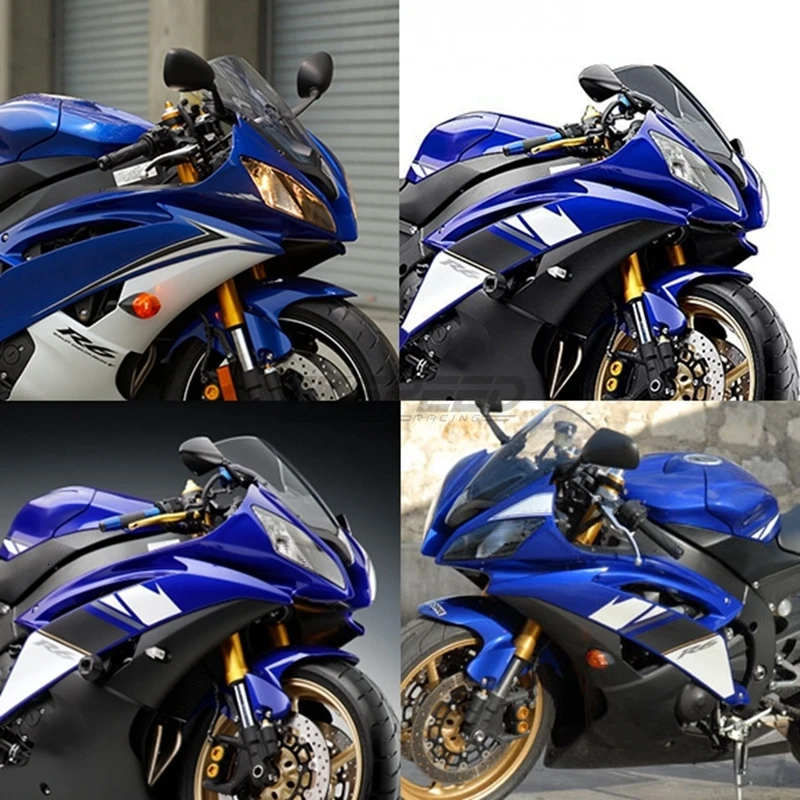 Черный лобовое стекло дымчатое лобовое стекло для Yamaha YZF600 R6 2008 2009 2010 2012 2013