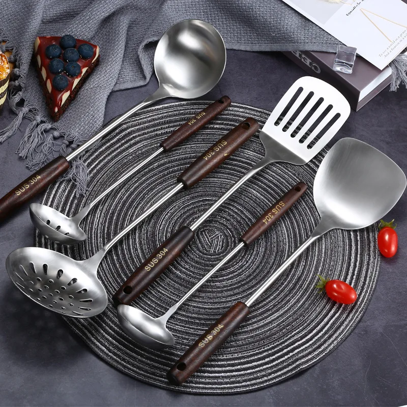 Лопатка из нержавеющей стали 304 ложка дуршлаг кухонный набор ручка для