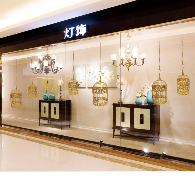 Европейская кованая железная птичья клетка свадебное окно уличное висячее