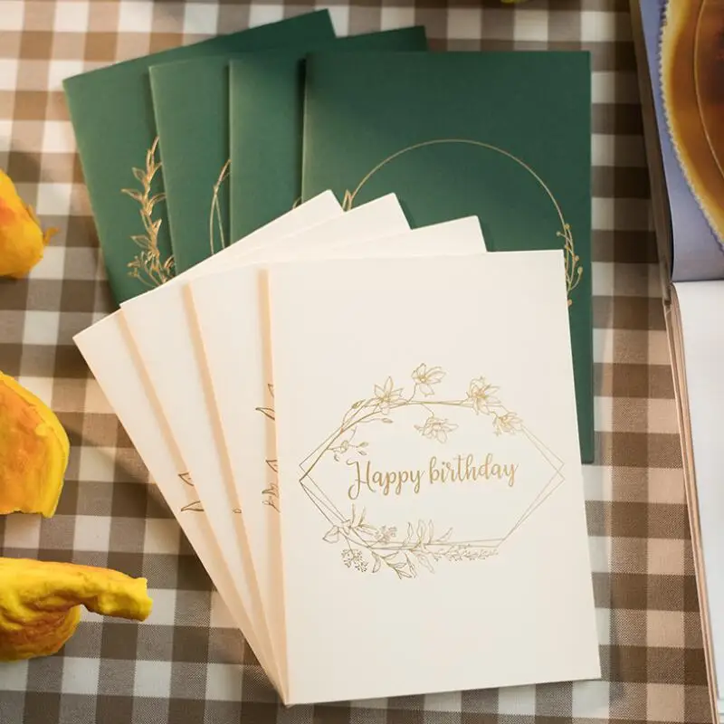 10 шт./лот бронзовая гирлянда печать бумажная подарочная карта простой ретро