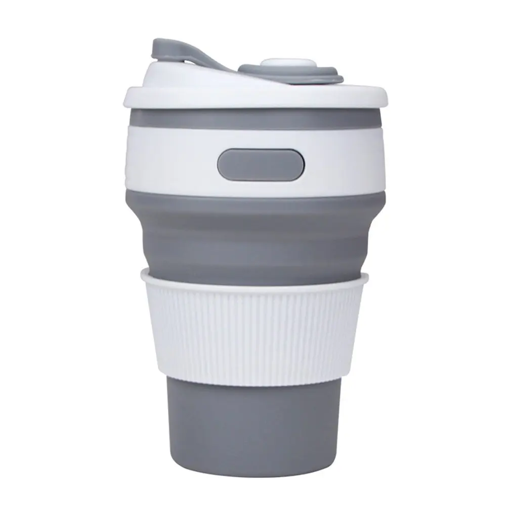 

Складная силиконовая чашка, портативная силиконовая телескопическая складная кофейная чашка для питья, многофункциональная Складная круж...