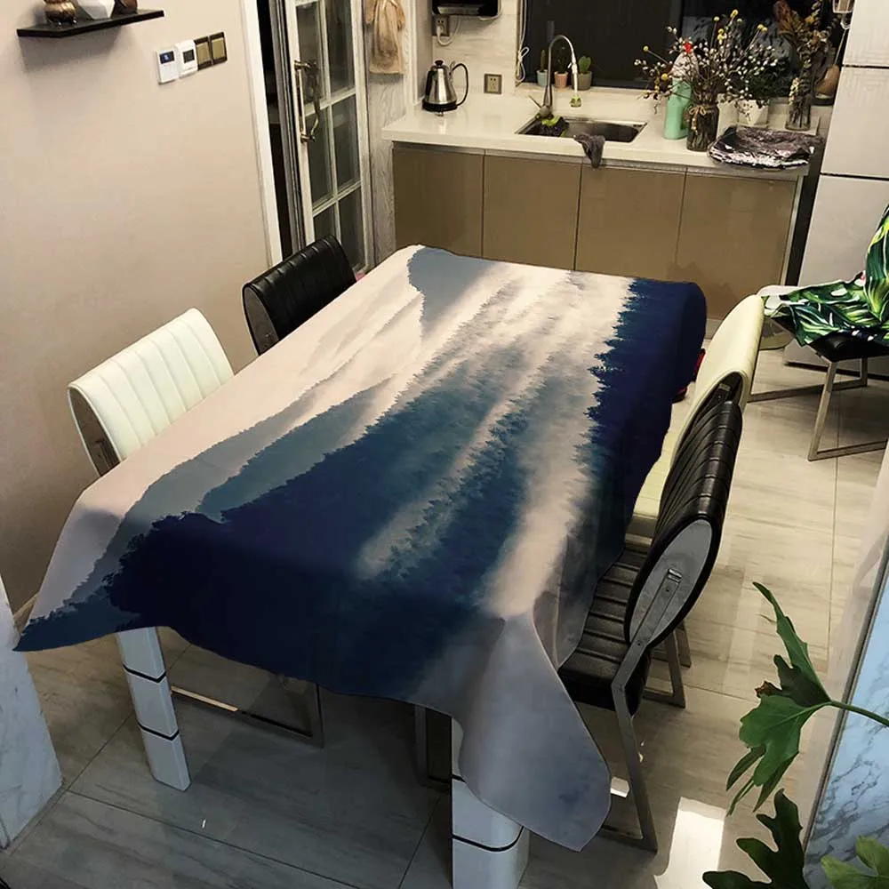 Скатерть прямоугольная с изображением леса для чая кофе | Дом и сад