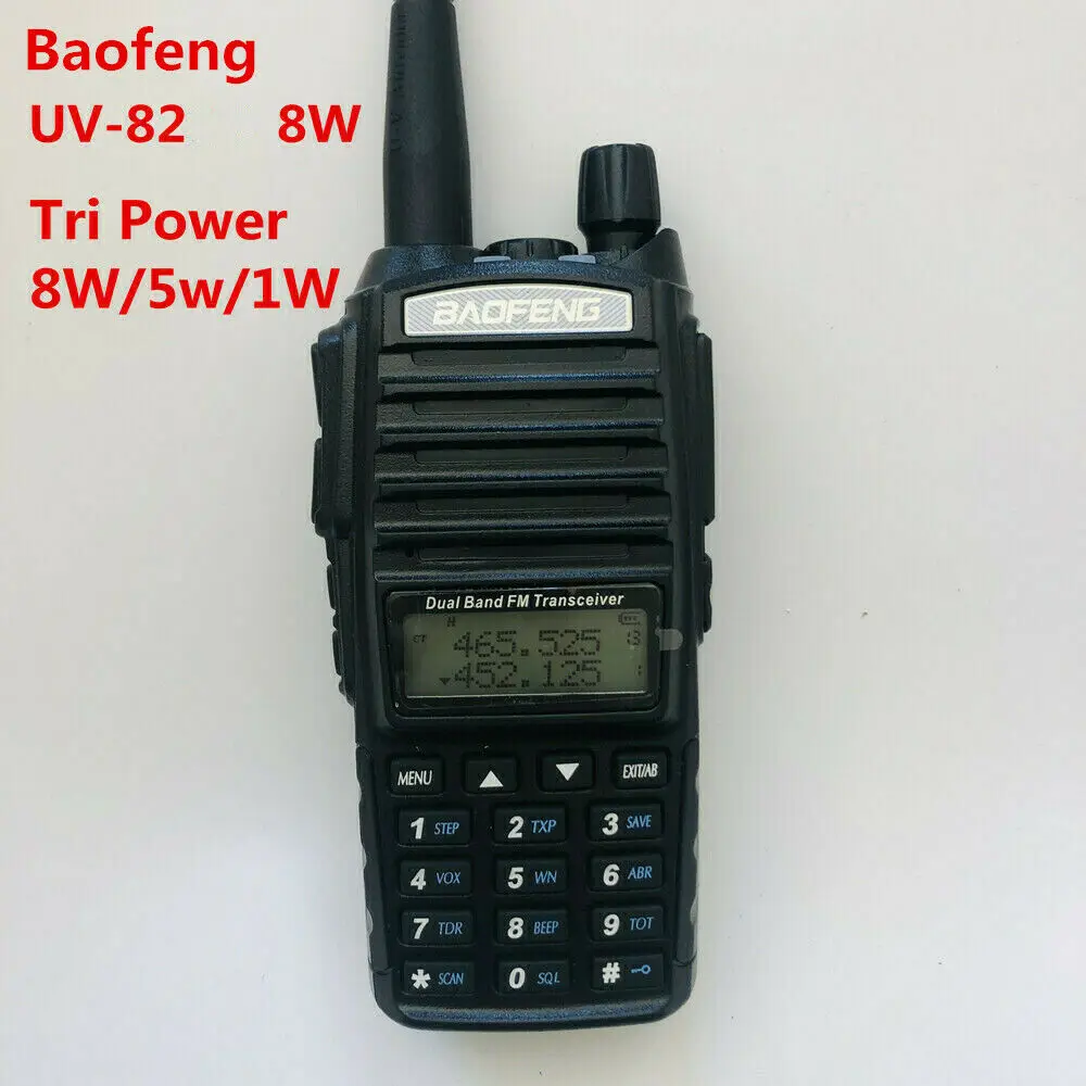 Baofeng UV 82 8 Вт двухстороннее радио двухдиапазонное УВЧ УКВ тройное питание Вт/5 Вт/1