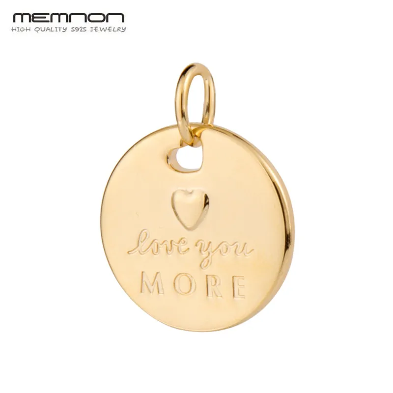 

Valentine's day 925 Sterling Silver charms with shine golden New Love Statement Pendant Shine Silver Enamel fit bracelets DIY