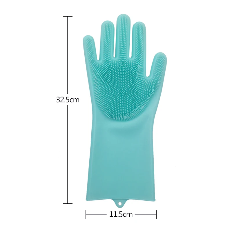 A pair Dishwashing Gloves Kitchen Household For Silicone Cleaning Scrubber Dish Magic Washing | Дом и сад