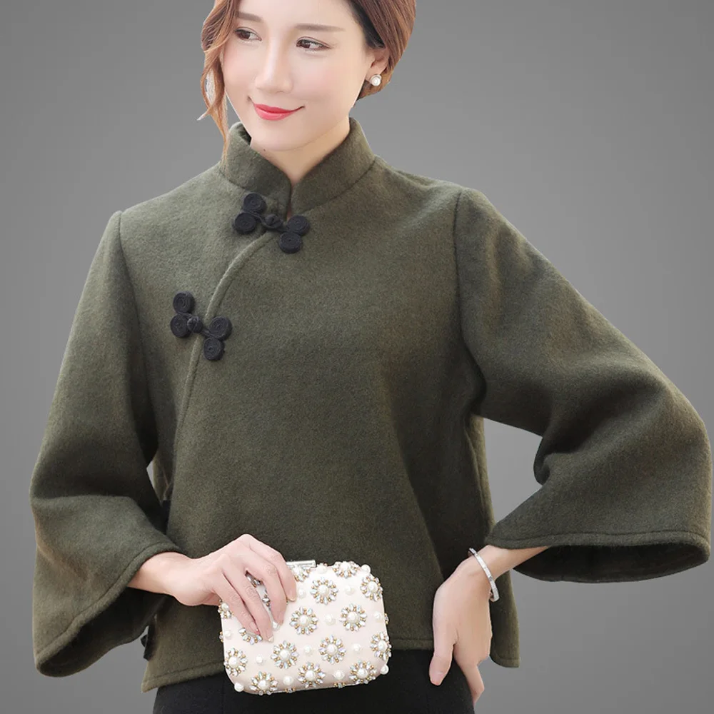 Модная традиционная китайская одежда в стиле лягушки для женщин рубашка куртка