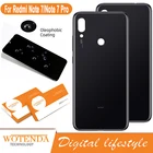 100% оригинальный задний корпус для Xiaomi Redmi Note 7  Note 7 Pro задняя крышка батарейного стекла задняя с клейкой наклейкой запасные части
