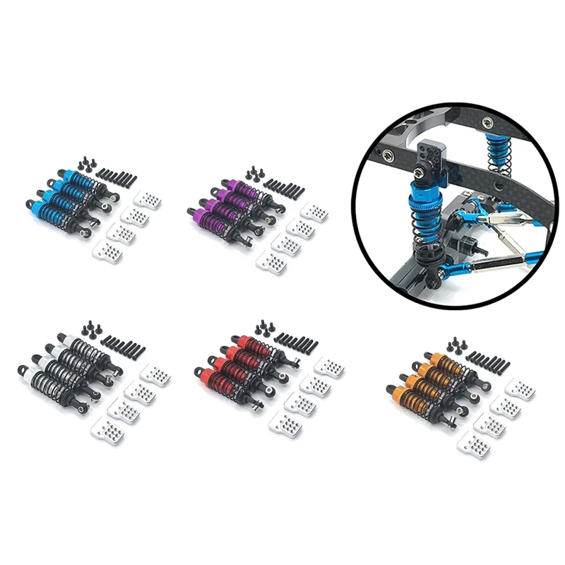 

4Pcs Metal Shock Absorber Damper with Extender Seat for WPL C14 C24 C34 MN D90 D99 MN90 MN99S RC Car Upgrade Parts