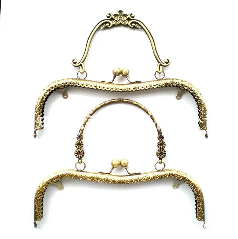 

20CM Antique Bronze Plum Blossom Metal Purse Frame Clasp for Handbags Bag Accessorries Retro Bag Lock for Purse Wallet