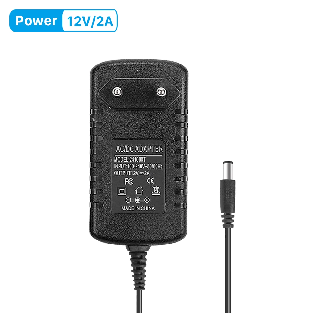 

12V 2A Power Supply DC12V Adapter 2A Transformer AC 110V 220V 240V to DC 12 Volts Converter for CCTV Camera US/EU Plug