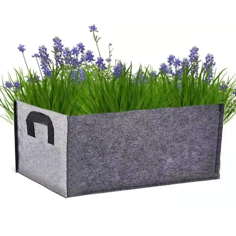 Thicken Eared Non-woven Felt Rectangular Beautiful Planting Bag Nursery Basin Balcony Garden Product Bed Customization | Дом и сад