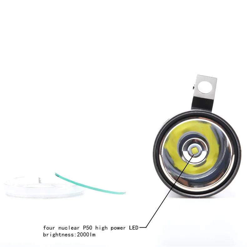 Günstig 2000 Lumen High-power XHP50 LED Taschenlampe 3 Beleuchtung Modi Zoombare Taschenlampe + 4*18650 Batterie Ladegerät Camping Abenteuer