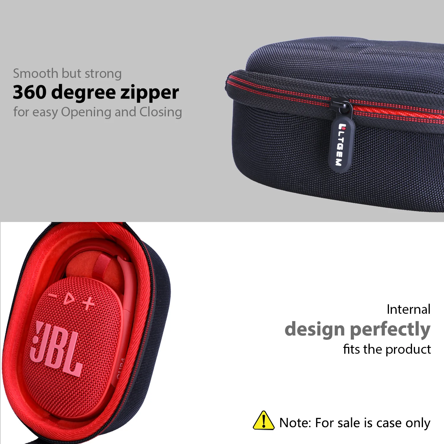 LTGEM EVA Жесткий Чехол для JBL Clip 5 портативный динамик с Bluetooth-красный