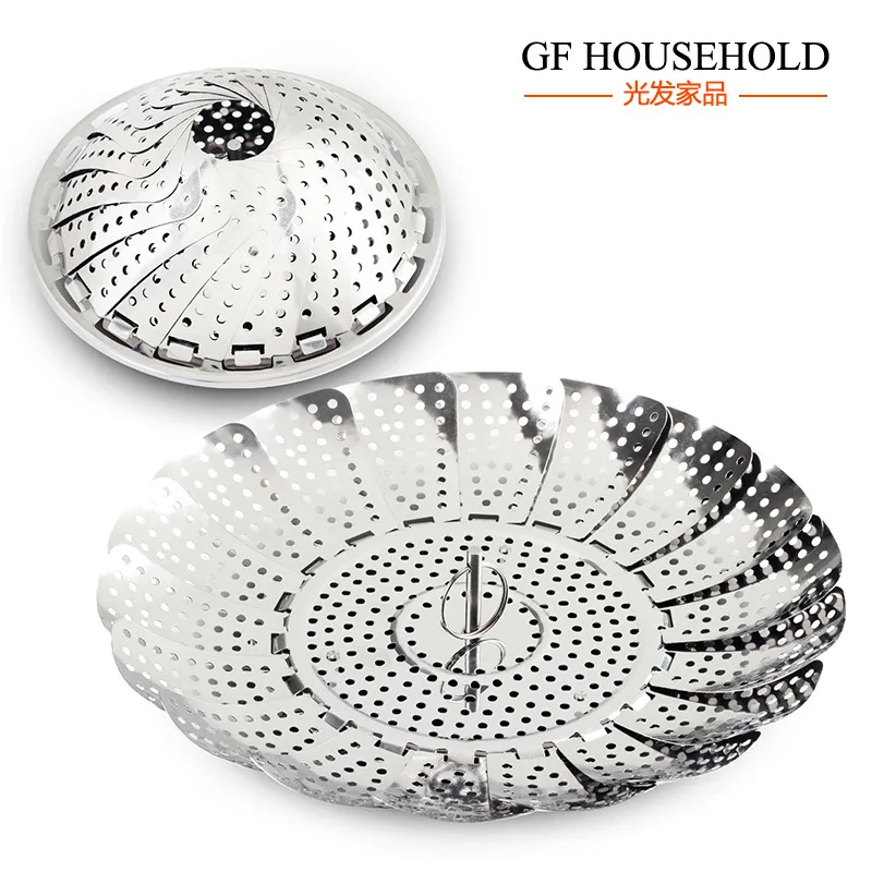 Складной для овощей из нержавеющей стали пароварка 9 дюймов скороварка и