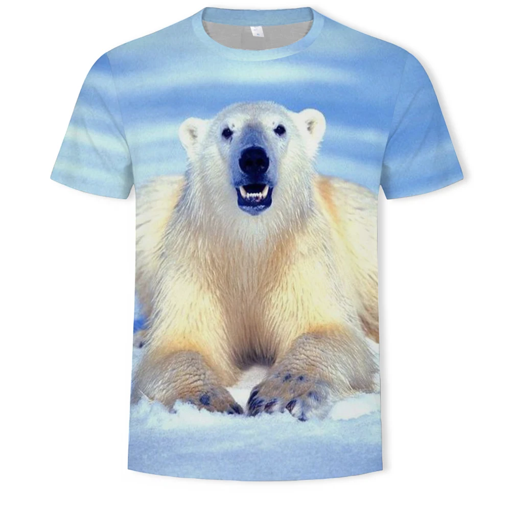 

Summer men's and children's clothing loose and comfortable 3D short-sleeved tops T-shirts Cute and interesting animal patterns